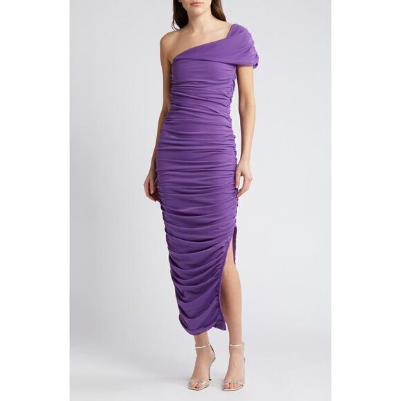 Elliatt Miley Ruched Strapless Dress in Orchid Wedding Guest size XL NWT - Picture 1 of 10
